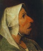 BRUEGEL, Pieter the Elder Portrait of an Old Woman  gfhgf Spain oil painting artist